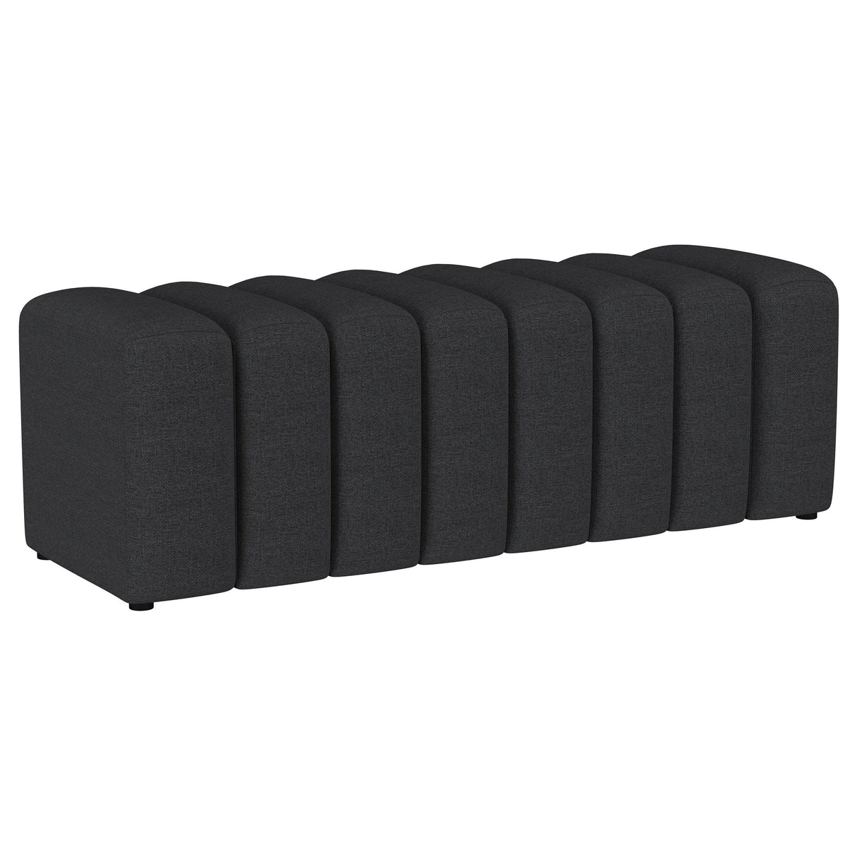 Summer Charcoal Upholstered Channel Tufted Accent Bench from Coaster - Luna Furniture