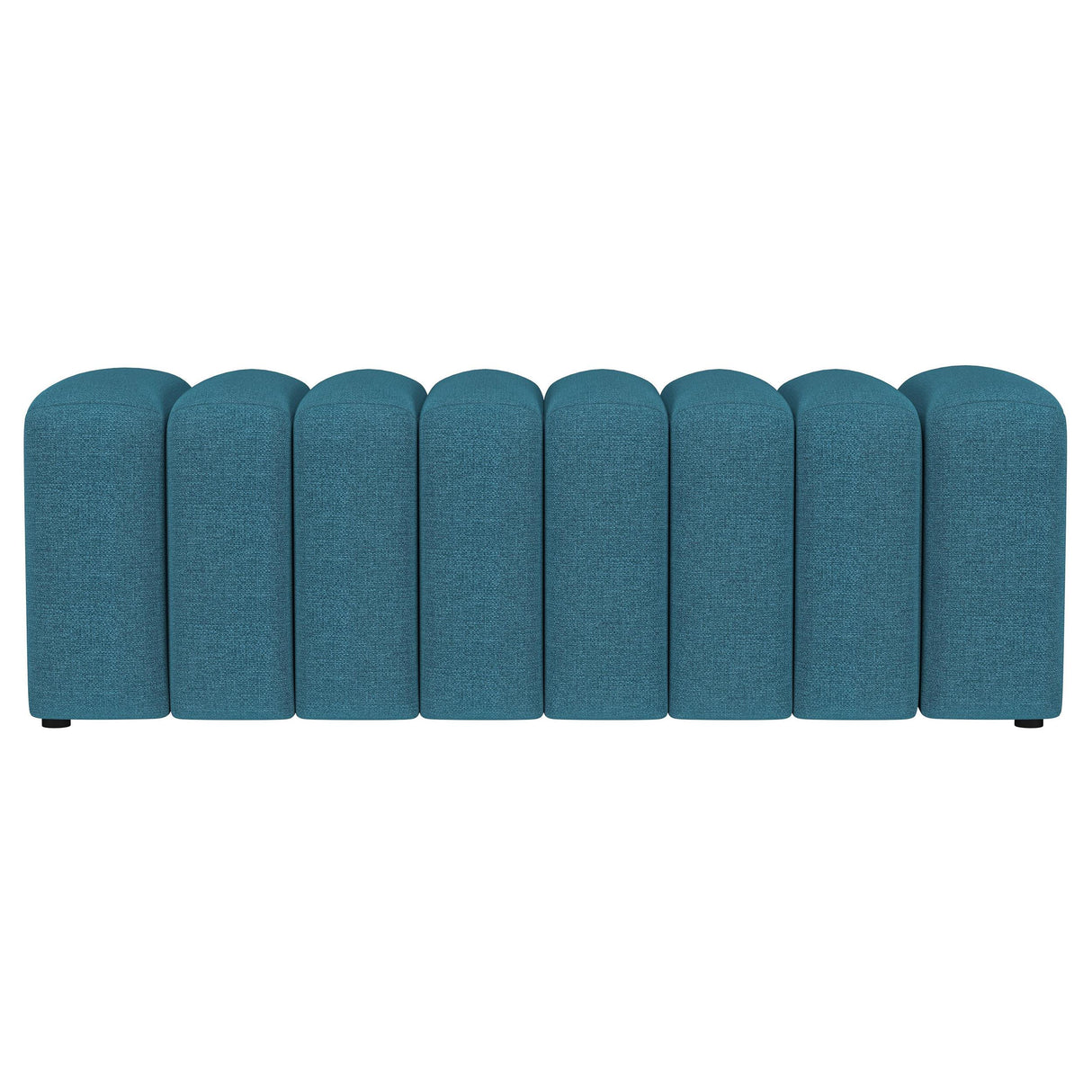 Summer Peacock Blue Upholstered Channel Tufted Accent Bench from Coaster - Luna Furniture