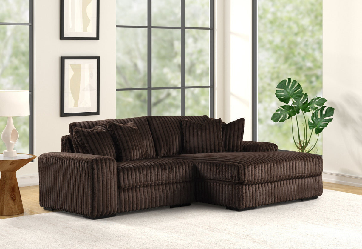 Sunday Chocolate 2-Piece Sectional from Happy Homes - Luna Furniture