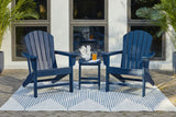 Sundown Treasure 2 Adirondack Chairs with End table in Blue from Ashley - Luna Furniture