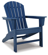 Sundown Treasure 2 Adirondack Chairs with End table in Blue from Ashley - Luna Furniture