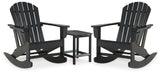 Sundown Treasure 2 Outdoor Chairs with End Table in Black - PKG021085