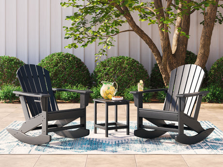 Sundown Treasure 2 Outdoor Chairs with End Table in Black - PKG021085