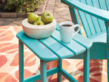 Sundown Treasure 2 Outdoor Chairs with End Table in Turquoise from Ashley - Luna Furniture