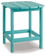 Sundown Treasure 2 Outdoor Chairs with End Table in Turquoise from Ashley - Luna Furniture