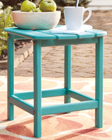 Sundown Treasure 2 Outdoor Chairs with End Table in Turquoise from Ashley - Luna Furniture