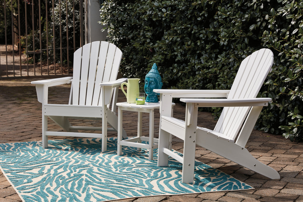 Sundown Treasure 2 Outdoor Chairs with End Table in White - PKG008188