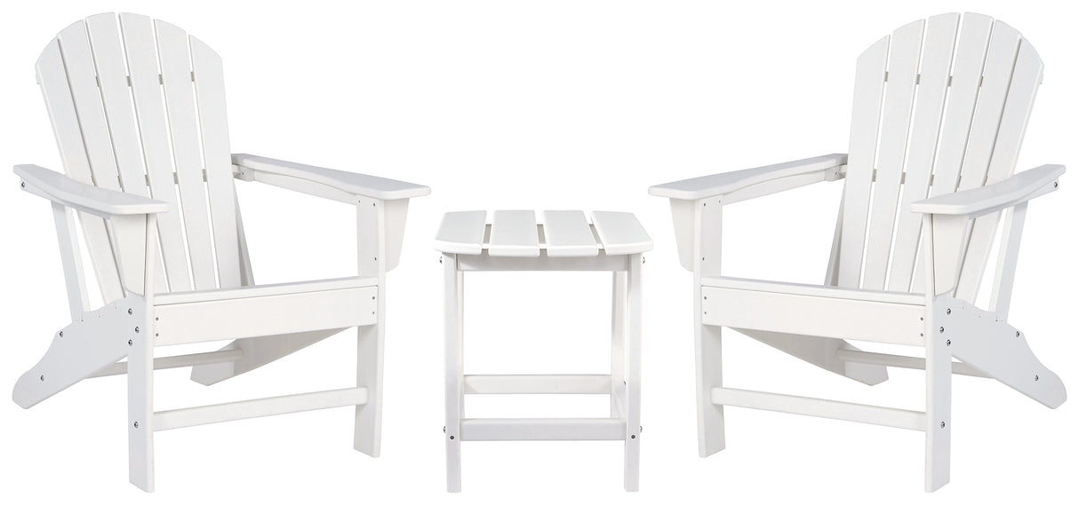 Sundown Treasure 2 Outdoor Chairs with End Table in White - PKG008188