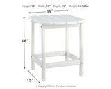 Sundown Treasure 2 Outdoor Chairs with End Table in White - PKG008188