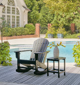 Sundown Treasure Outdoor Chair with End Table in Black - PKG021086