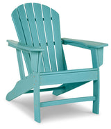 Sundown Treasure Outdoor Chair with End Table in Turquoise from Ashley - Luna Furniture