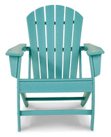 Sundown Treasure Outdoor Chair with End Table in Turquoise from Ashley - Luna Furniture