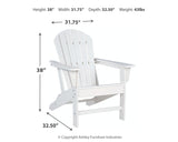 Sundown Treasure Outdoor Chair with End Table in White - PKG008187