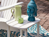 Sundown Treasure Outdoor Chair with End Table in White - PKG021088