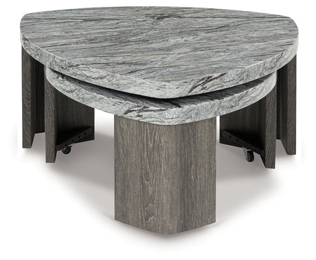 Surmour Gray/Brown Stacked Coffee Table - T600-0