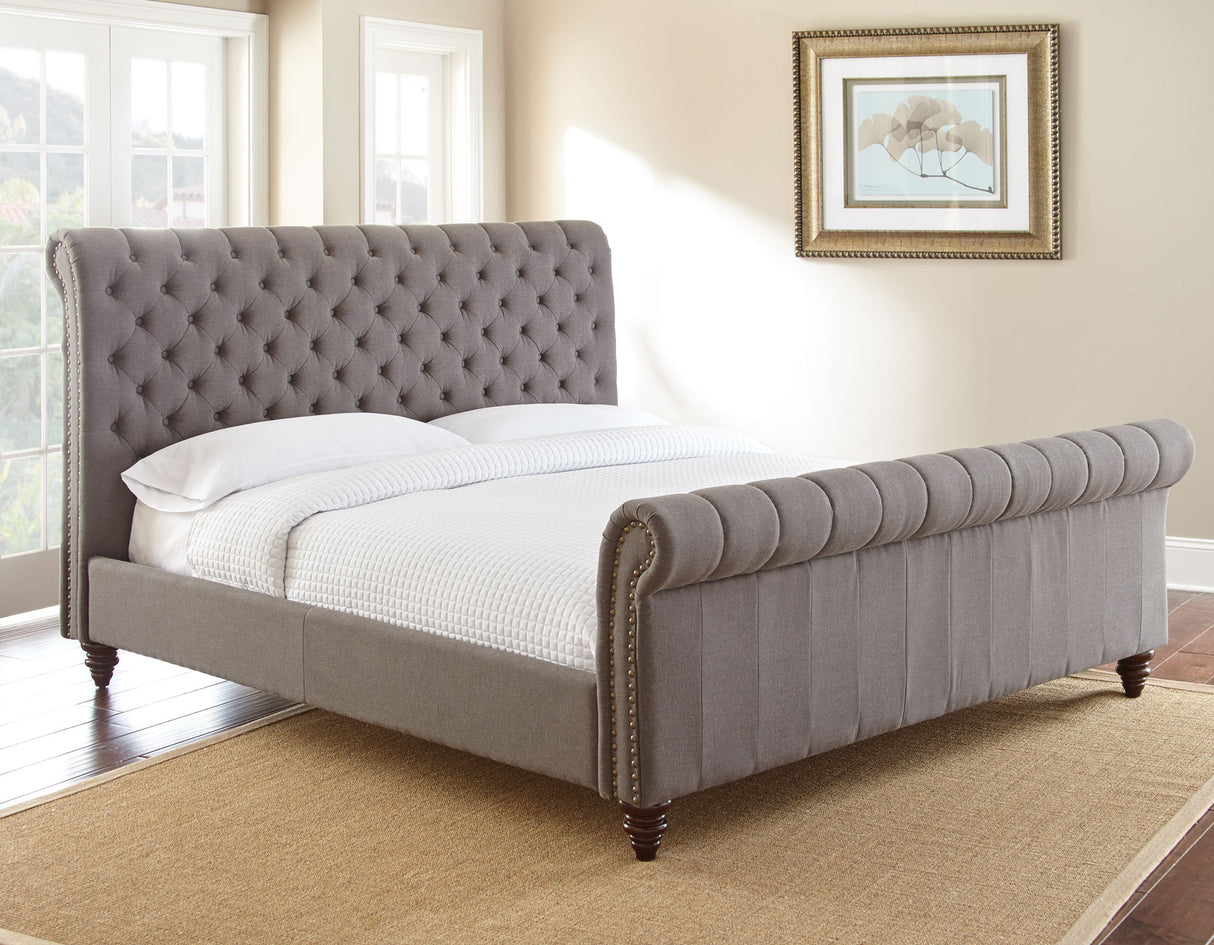 Swanson King Bed, Gray from Steve Silver - Luna Furniture