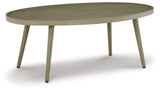 Swiss Valley Outdoor Coffee Table with 2 End Tables in Beige from Ashley - Luna Furniture