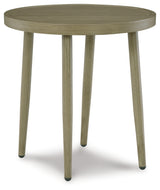 Swiss Valley Outdoor Coffee Table with 2 End Tables in Beige from Ashley - Luna Furniture