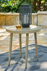 Swiss Valley Outdoor Coffee Table with 2 End Tables in Beige from Ashley - Luna Furniture