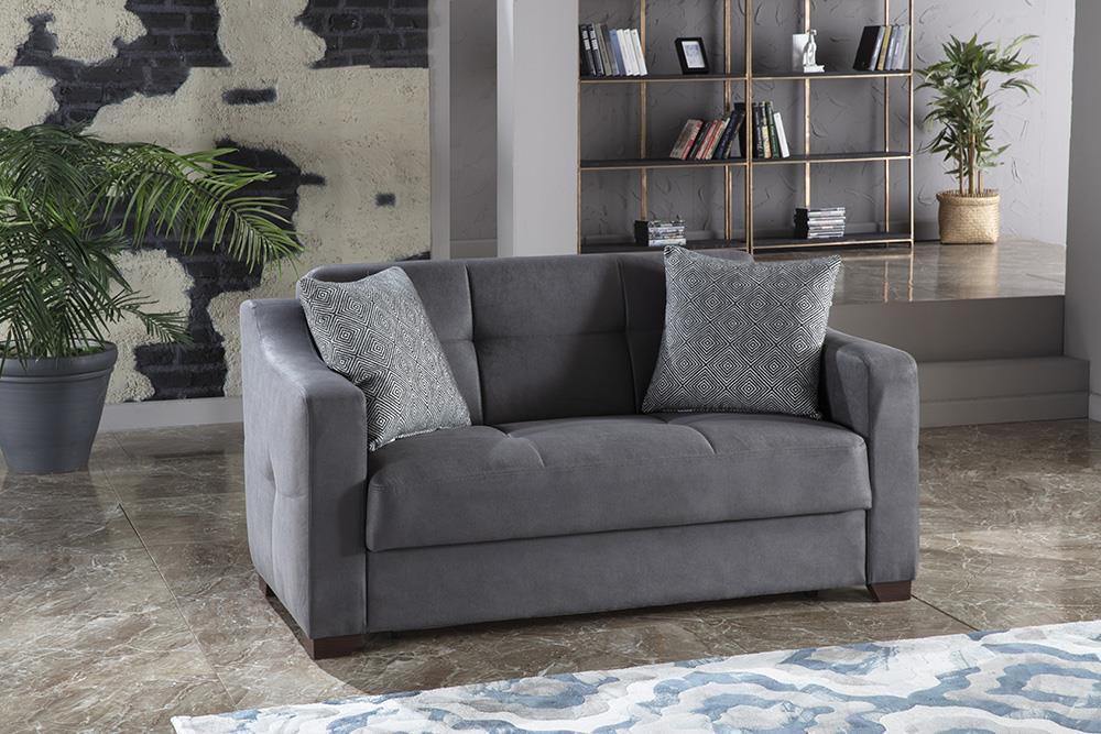 Tahoe Love Seat (Melson Dark Gray) 2 Pieces - 10-TAH-3P31D-02-0