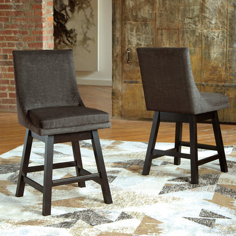 Tallenger 2-Piece Bar Stool in Dark Gray - PKG008402