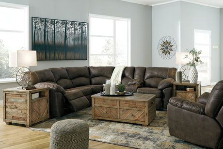 Tambo 2-Piece Sectional with Recliner in Canyon - PKG001050