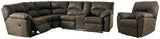 Tambo 2-Piece Sectional with Recliner in Canyon - PKG001050