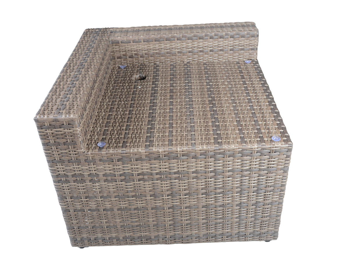 Tamyra Resin Wicker Side Table & Ottoman from Steve Silver - Luna Furniture