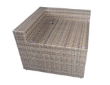 Tamyra Resin Wicker Side Table & Ottoman from Steve Silver - Luna Furniture