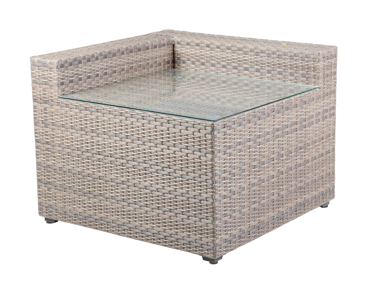 Tamyra Resin Wicker Side Table & Ottoman from Steve Silver - Luna Furniture