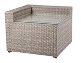 Tamyra Resin Wicker Side Table & Ottoman from Steve Silver - Luna Furniture