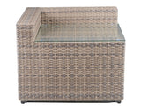 Tamyra Resin Wicker Side Table & Ottoman from Steve Silver - Luna Furniture