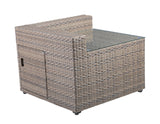 Tamyra Resin Wicker Side Table & Ottoman from Steve Silver - Luna Furniture