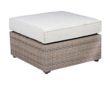 Tamyra Resin Wicker Side Table & Ottoman from Steve Silver - Luna Furniture