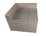 Tamyra Resin Wicker Side Table & Ottoman from Steve Silver - Luna Furniture