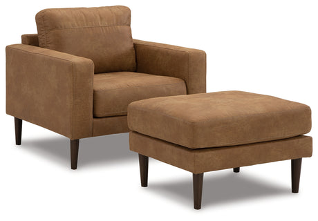 Telora Chair and Ottoman in Caramel - PKG015057