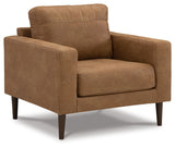 Telora Chair and Ottoman in Caramel - PKG015057