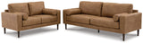 Telora Sofa and Loveseat in Caramel - PKG015058