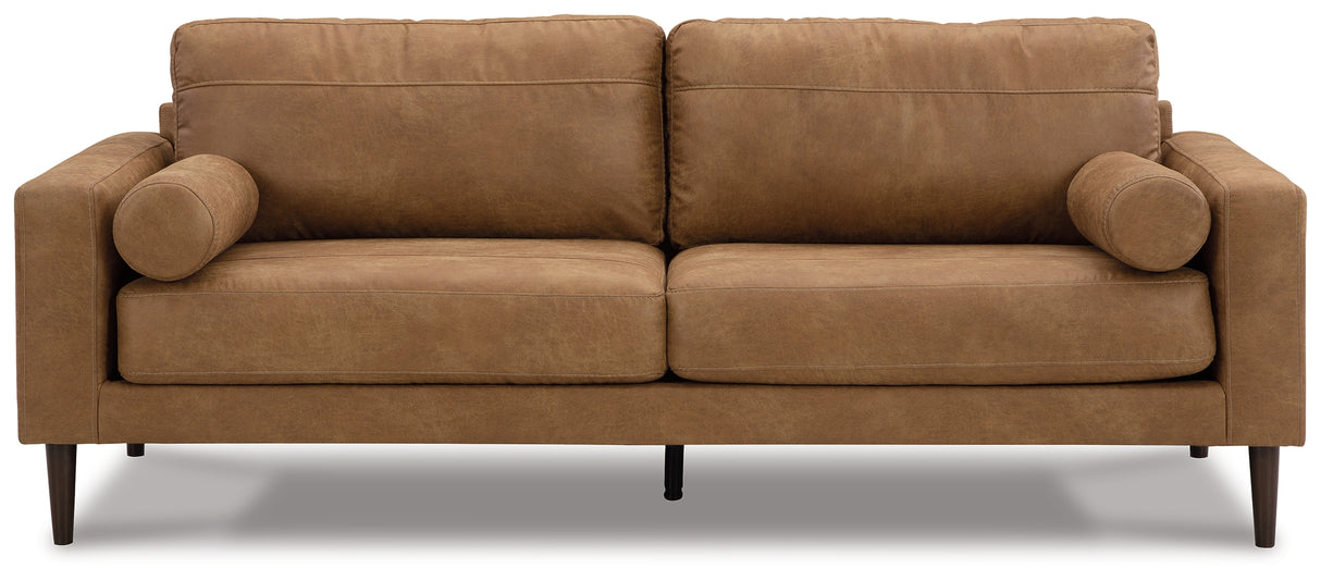 Telora Sofa, Loveseat, Chair and Ottoman in Caramel - PKG015059