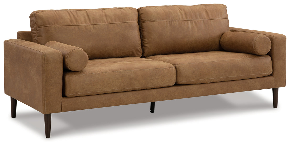 Telora Sofa, Loveseat, Chair and Ottoman in Caramel - PKG015059