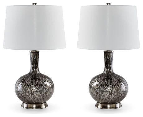 Tenslow 2-Piece Table Lamp Set in Antique Black - PKG015584