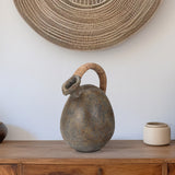 Terracotta, 13" Rustic Jug W/ Woven Handle, Multi from Sagebrook Home - Luna Furniture