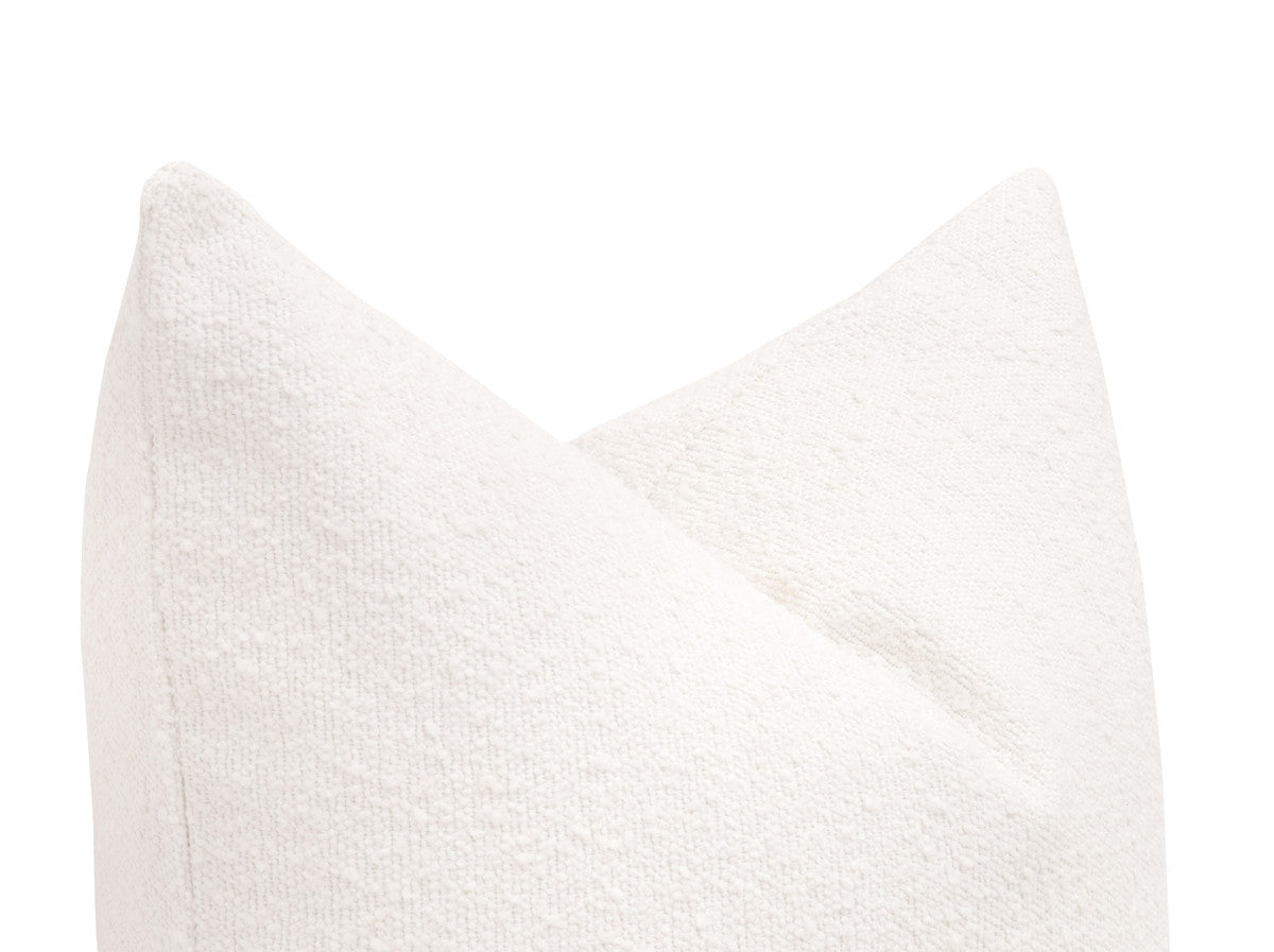 The Basic 26" Essential Euro Pillow in Livesmart Boucle-Snow, Set of 2 - 7200-26.BOU-SNO