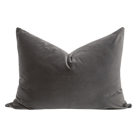 The Basic 34" Essential Dutch Pillow in Dark Dove Velvet, Set of 2 - 7201-34.DDOV