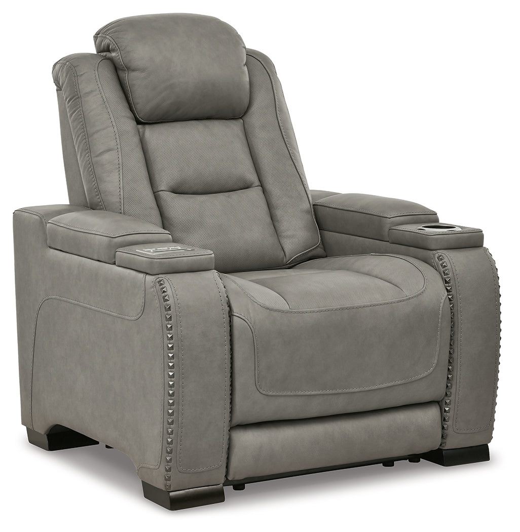 The Man-Den 3-Piece Home Theater Seating in Gray - PKG010455