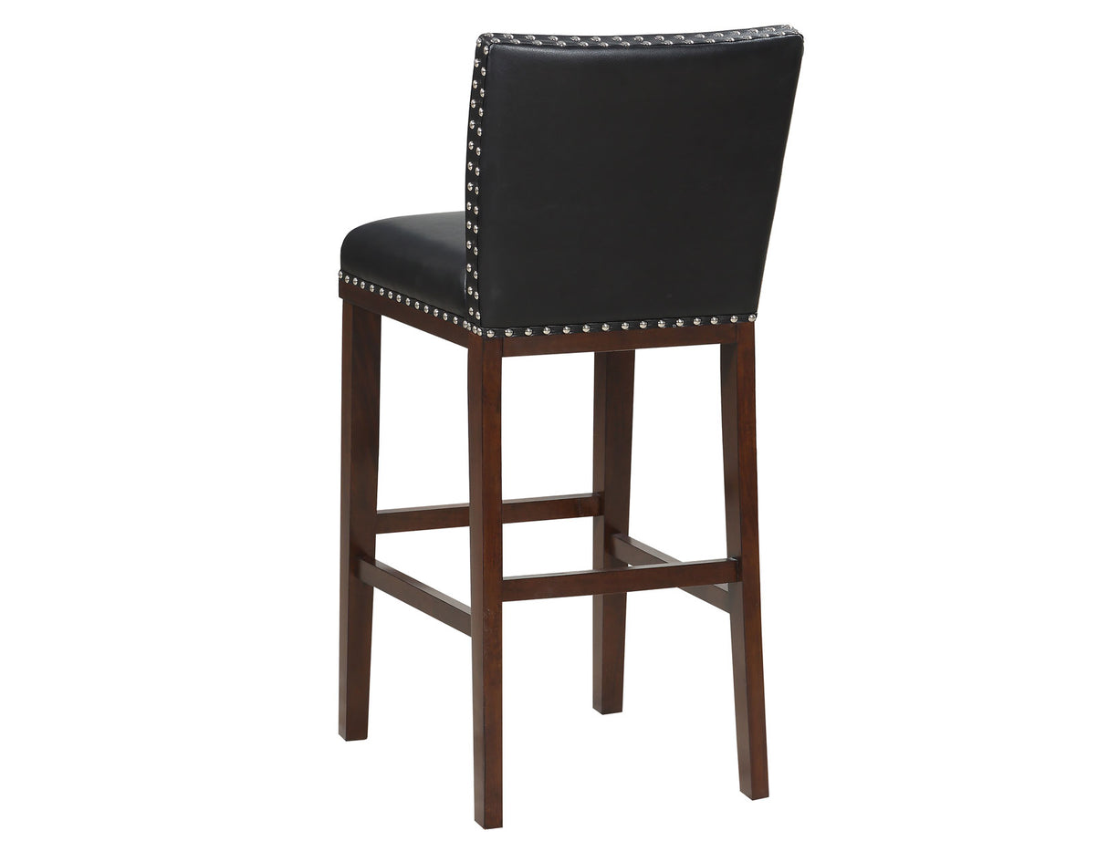 Tiffany 30″ Bar Stool, Black, Set of 2 - TF650BCBK