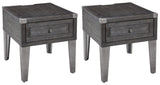 Todoe 2 End Tables in Dark Gray from Ashley - Luna Furniture