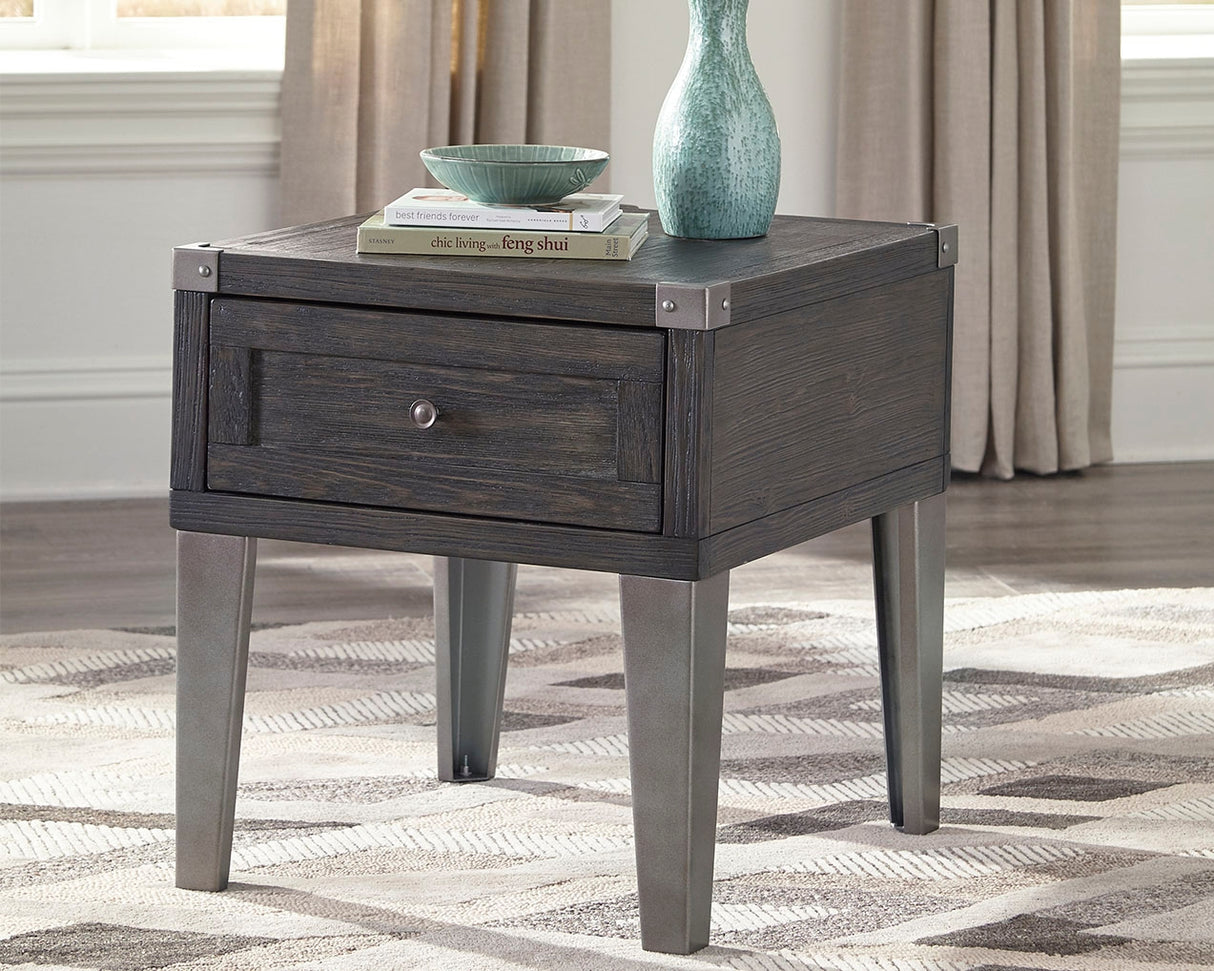 Todoe 2 End Tables in Dark Gray from Ashley - Luna Furniture