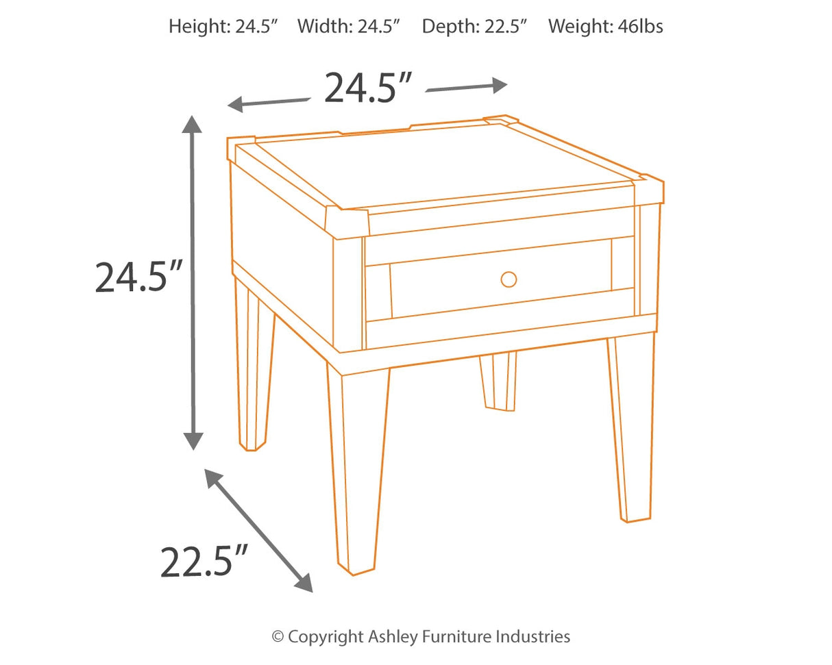 Todoe 2 End Tables in Dark Gray from Ashley - Luna Furniture