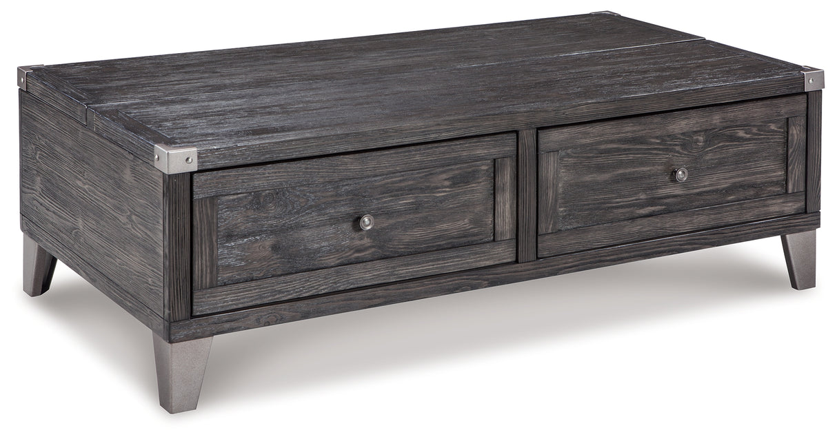 Todoe Coffee Table with 1 End Table in Dark Gray from Ashley - Luna Furniture